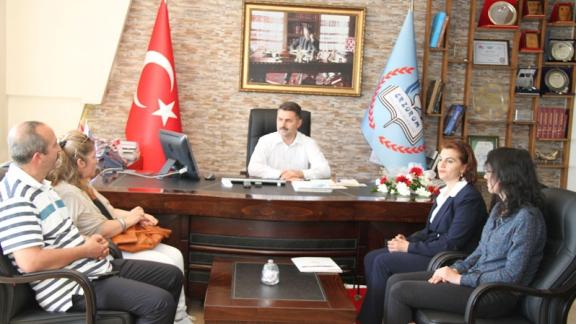 Erzurum Avrupaya Uçuyor-2 ´deki Katılımcı Öğretmenler İl Milli Eğitim Müdürü Yüksel Arslanı Ziyaret Ettiler